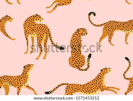 Abstract leopard pattern. Vector seamless texture. Trendy Illustration.