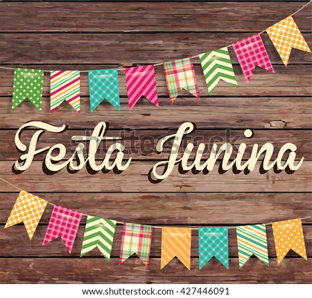 Festa Junina illustration – traditional Brazil June festival party. Vector illustration.