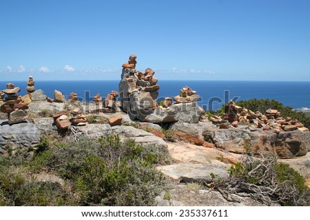 The rugged coastline south of Cape Town, South Africa