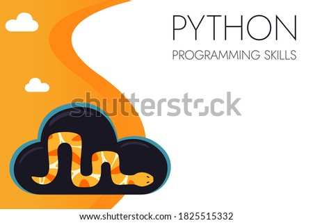 Python code language sign. Programming coding and developing concept. Software development. Programming language