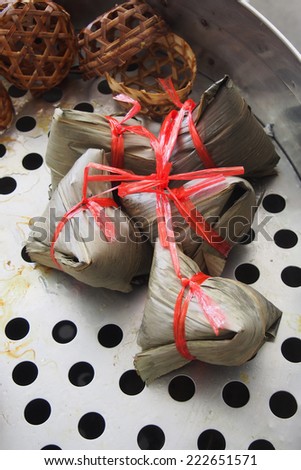Chinese style Rice in Bamboo Leaf