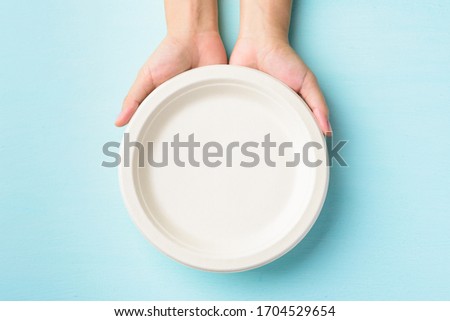 Similar – Image, Stock Photo Pastel color dishes on pink