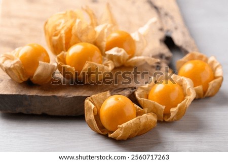 Similar – Foto Bild Die Frucht Physalis mit Kelchblättern