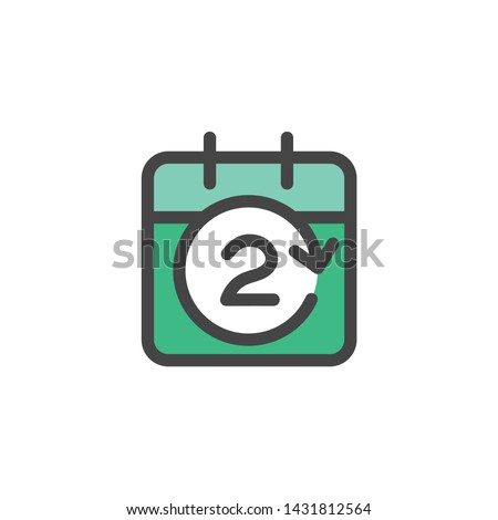 Delivery or Scheduling icon with the number 2 on it to show 2 times per month