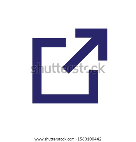 External Link Icon with Square and Arrow, pointing