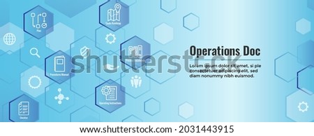 Standard Procedures Operating a Business - Manual, Steps, and Implementation including outline icon sop web header banner