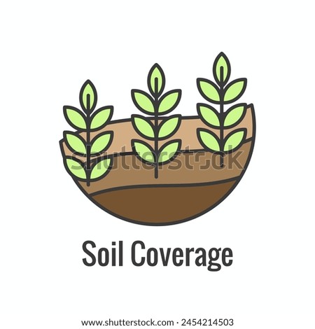 Sustainable Farming Icon Set with Maximize Soil Coverage and Integrate Livestock-Examples for Regenerative Agriculture Icon