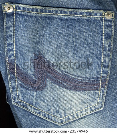 Vintage Jean Pocket With Pattern Stock Photo 23574946 : Shutterstock