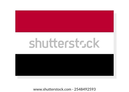 Yemen country flag, can be used for Yemen country themed designs