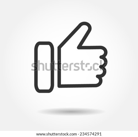 icon like Facebook, like button , like logo  vector illustration eps10 jpeg download