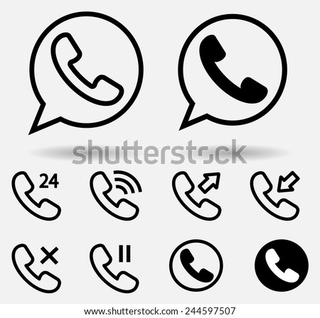 outline phone  Button Whatsapp Icon Vector Background, JPG, JPEG,EPS Logo design Whatsap Download