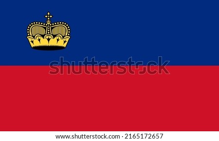 The national flag of the world, Liechtenstein
