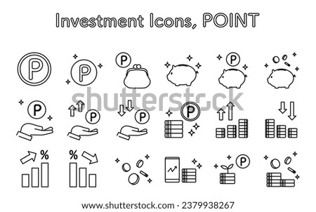 Icon of rewards points, simple line drawing illustration, Vector Illustration