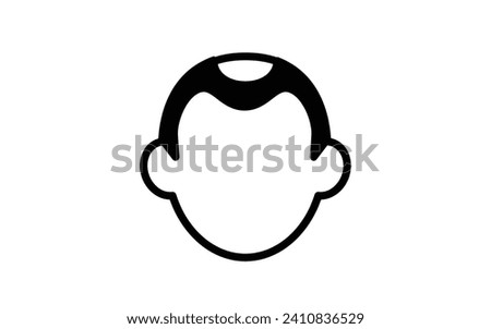 Icon of a man with thinning hair (baldness), image of AGA
