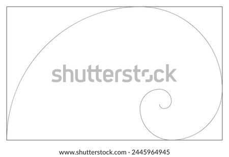 Ratio used in design, golden ratio 1:1.618, Vector Illustration