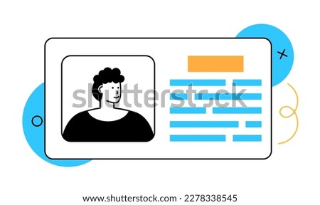 ID card line icon, identification and card holder, office badge vector icon, vector graphics, editable stroke outline sign, eps 10