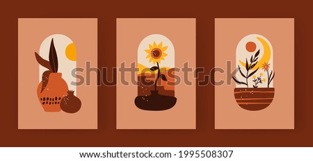 Image, Stock Photo Sunflower pastel minimalist