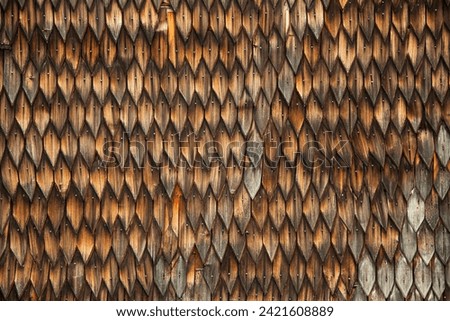 Similar – Image, Stock Photo Wooden shingles on old farmhouse