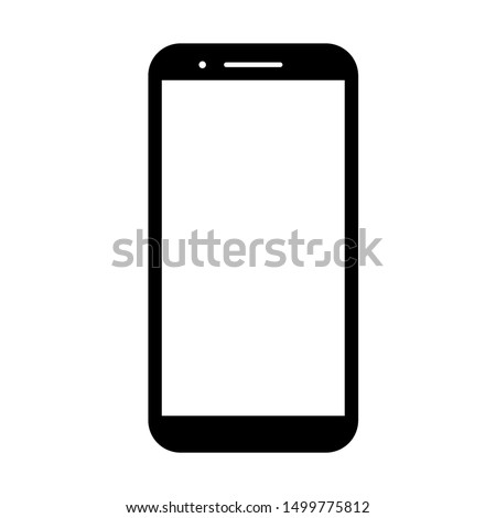 phone vector with blank white screen isolated on white background