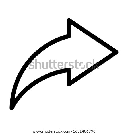 forward icon isolated on white background. vector illustration