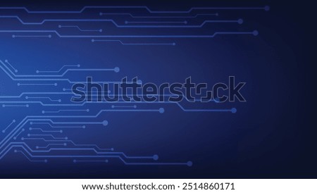 circuit board on blue background