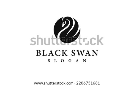Black Swan Logo Design Beauty