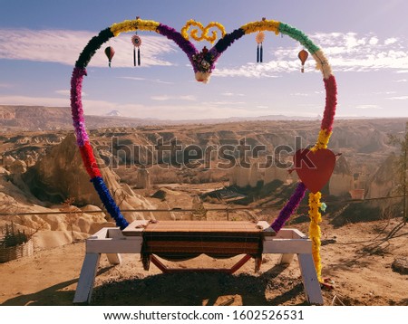 a wonderful background in the valley of love in cappadocia Stok fotoğraf © 