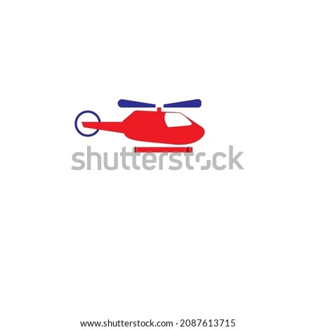 helicopter vector minimalist image or logo