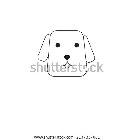 dog face minimalist illustration or clip art
