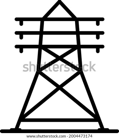 Substation line Icon. Grid icon sign vector illustration transparent background. Electrical substation sign