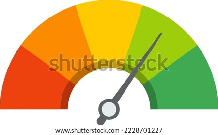 Dashboard colorful speedometer icons set. Tachometer icon isolated. Performance indicator sign. Car speed. Fast internet speed sign. Speedometer icon. 3D meter with green, yellow, red indicators.