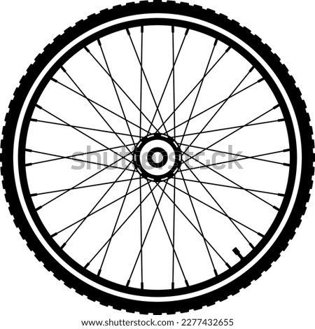 Bike Bicycle wheel vector icon. Bicycle wheel symbol. Bike rubber. Mountain tyre. Valve. Fitness cycle. Motor Bike. Vector