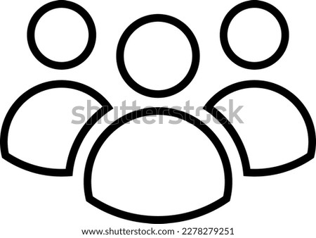 People vector icon. Group of people symbol illustration. User profile symbol. Businessman group logo. Multiple users silhouette