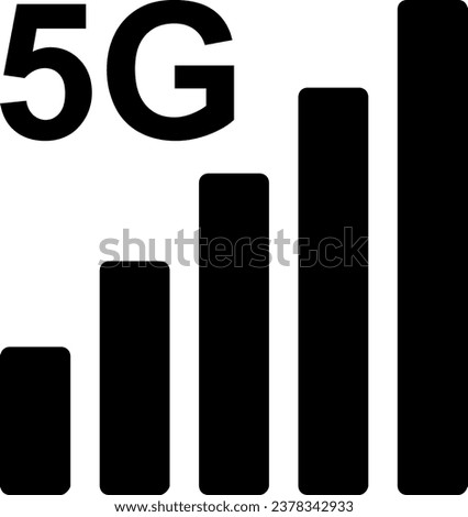 5 g icon. Signal bar 5g icon vector. 5G technology. 5G internet network vector high speed mobile net technology for smartphone, UI, app design