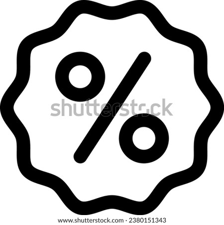 Sales discount icon percent. Percentage icon vector illustration. Outline sales percent tag. Percentage sign for web site and mobile app.