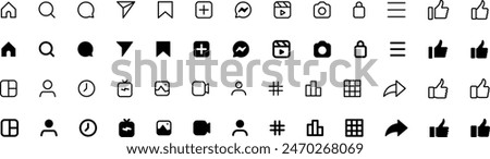Social media generic reaction icons set. Social media dating icons. Design for web and mobile app