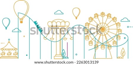 Amusement park  vector logo icon 