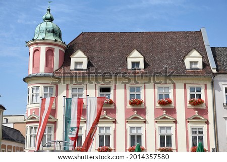 City Office, Town Hall of Enns, Upper Austria, Austria, Europe Photo stock © 