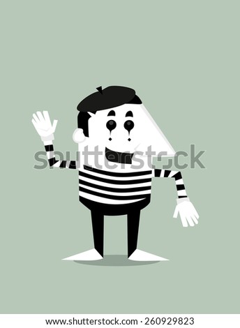 Cartoon Mime Stock Vector Illustration 260929823 : Shutterstock