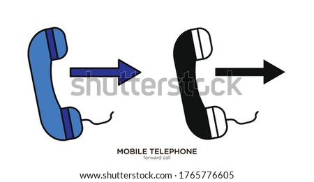 Forward call vector illustration lineal color and filled design