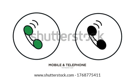 Forward call vector illustration lineal color and filled design