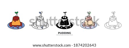 chocolate pudding vector type icon