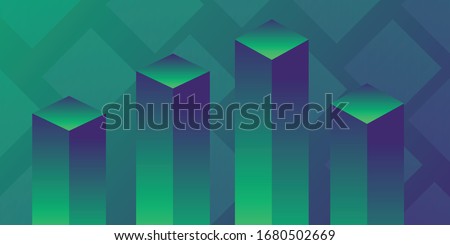 Abstract Geometry Bar Chart Background Template