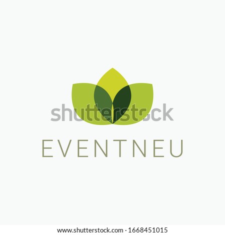 Abstract elegant tree leaf flower logo icon vector design. Universal creative premium symbol. Graceful jewel boutique vector sign.