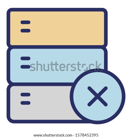 
Database  Isolated Vector Icon fully editable
