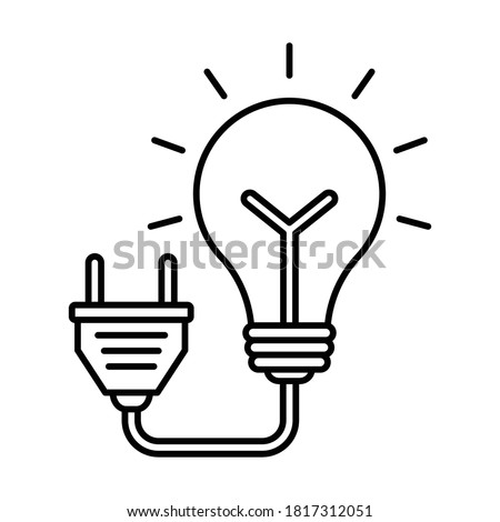 
Electricity bulb  Line Style vector icon which can easily modify or edit
