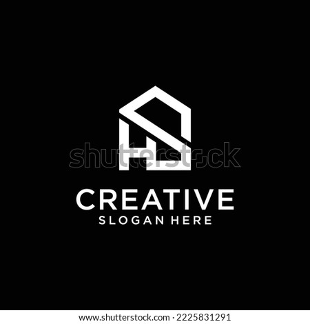 Real estate letter h s logo design inspiration Stock fotó © 