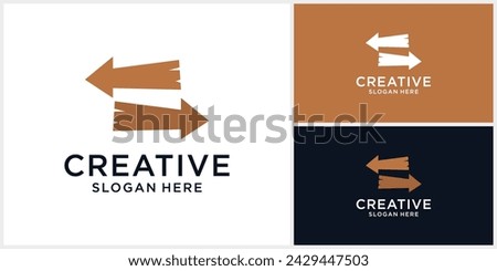  Crossroads Street Sign Logo Design Template