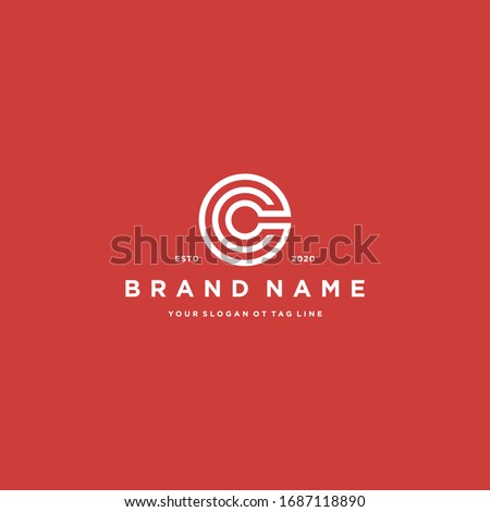 letter CC logo design vector template