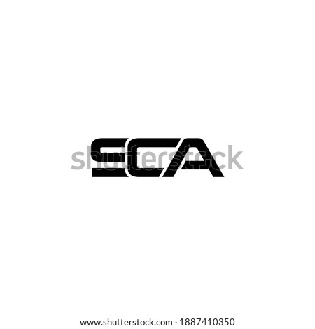 Logo with minimalist SCA vector initials